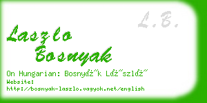 laszlo bosnyak business card